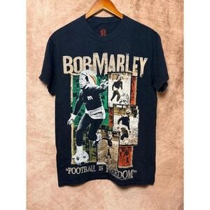 Bob Marley Football Graphic Tee Black Size M